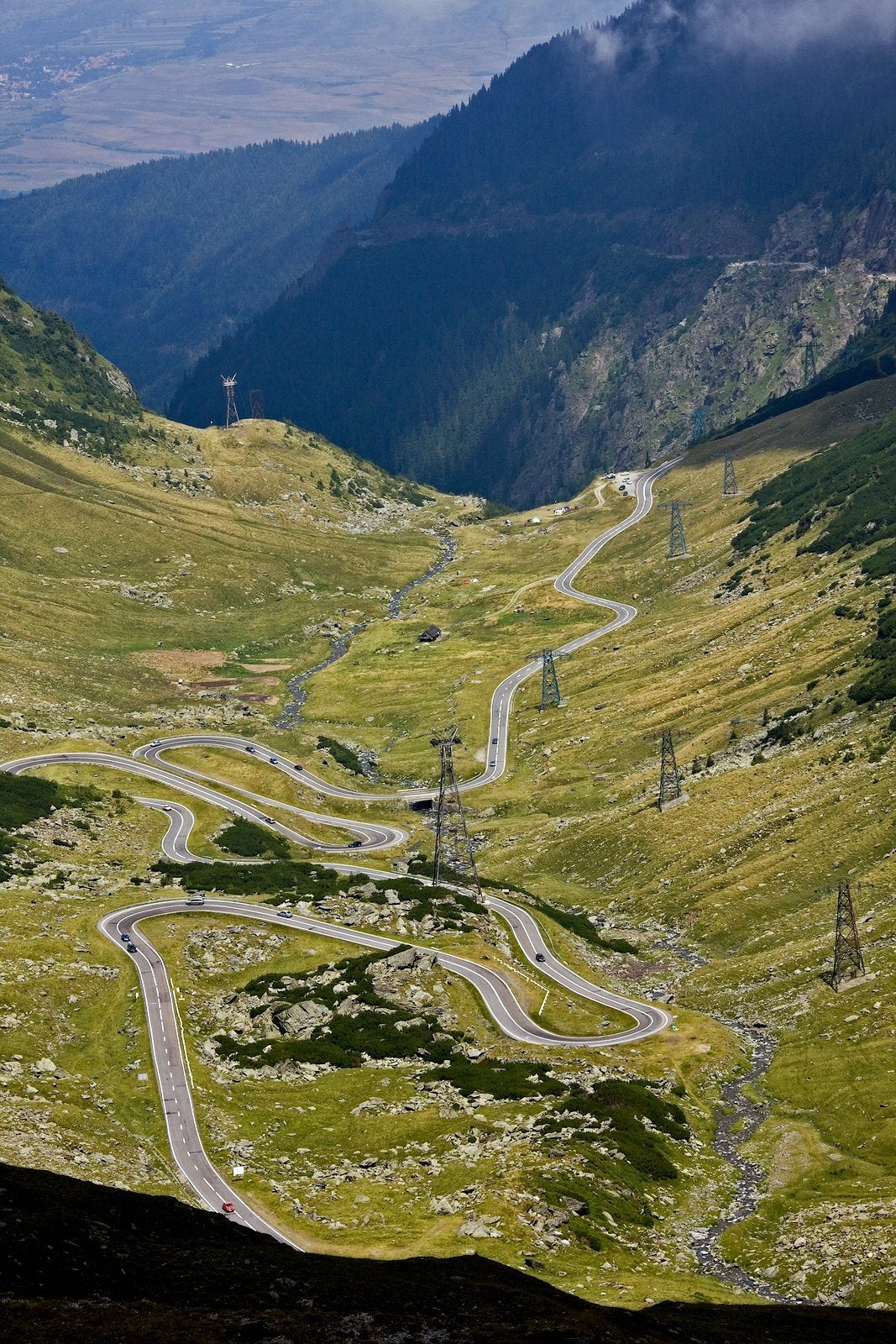 Kehren der Transfăgărășan-Nordrampe